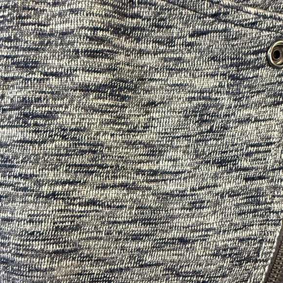 Gap Navy Marled Moto Jacket in Navy Uniform Size Large - Picture 8 of 12